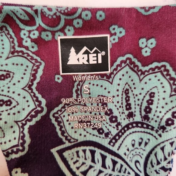 REI Multicolor Geometric Printed Cowl Neck Racerback Hiking Tank Top S - Picture 4 of 7